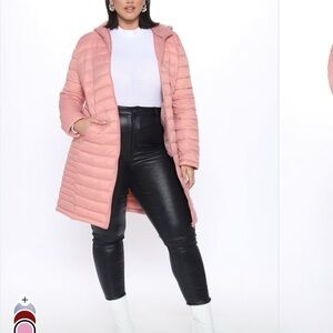 Fashion Nova Pink Puffer Jacket
